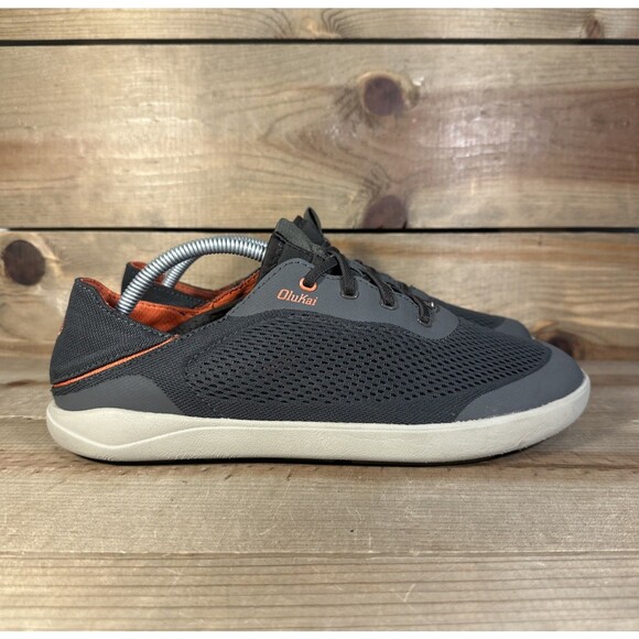 Mens Size 9.5 - OluKai Moku Pae Grey Mesh Comfort Lightweight Sneaker 10472-4EKZ - Picture 1 of 11